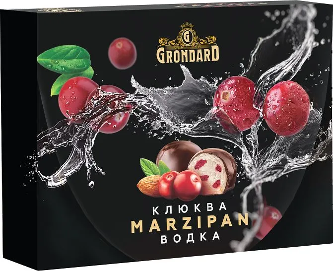  TM Grondard       (10186) Конфеты глазированные Марципановые Клюква и Водка, 98г  в Славянск-на-Кубани