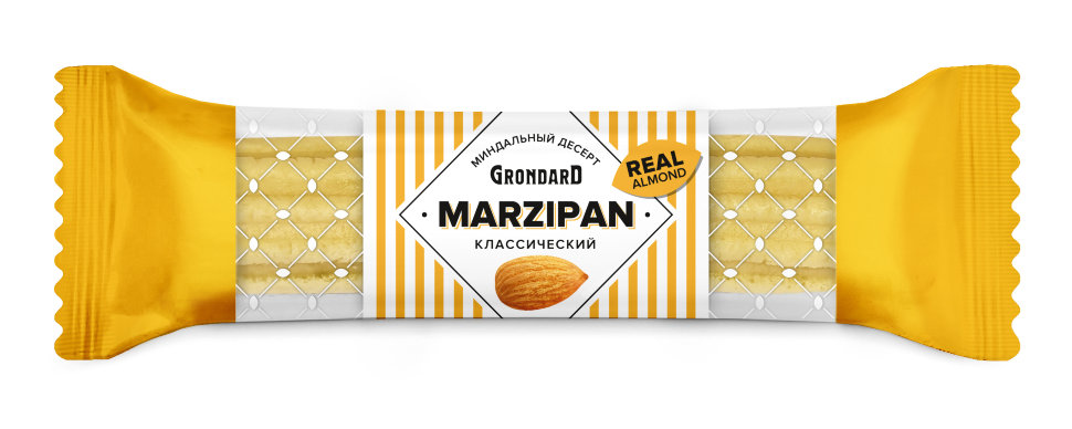  TM Grondard   (10361) Батончики НЕглазированные Марципановые Классика, (28шт по 40г)        в Славянск-на-Кубани