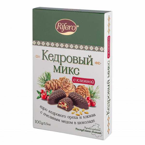 №1 Риф и ко Конфеты "Кедровый микс КЛЮКВА" 100г     в Славянск-на-Кубани