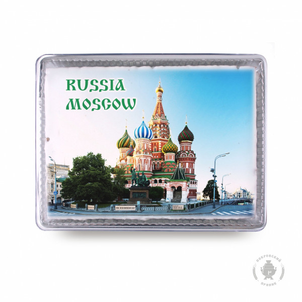 №3 Пряник 600г RUSSIA MOSCOW с фотопечатью (в подарочной пластиковой упаковке)  в Славянск-на-Кубани