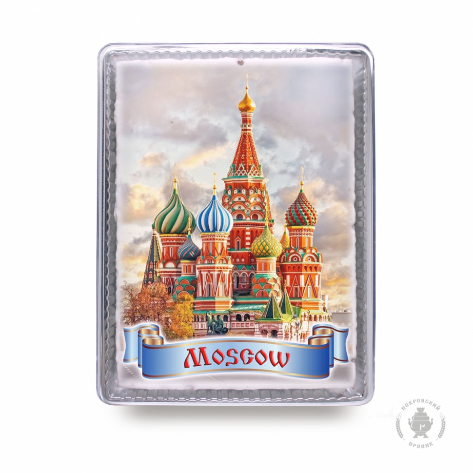  Пряник 600г MOSCOW с фотопечатью (в подарочной пластиковой упаковке)  в Славянск-на-Кубани