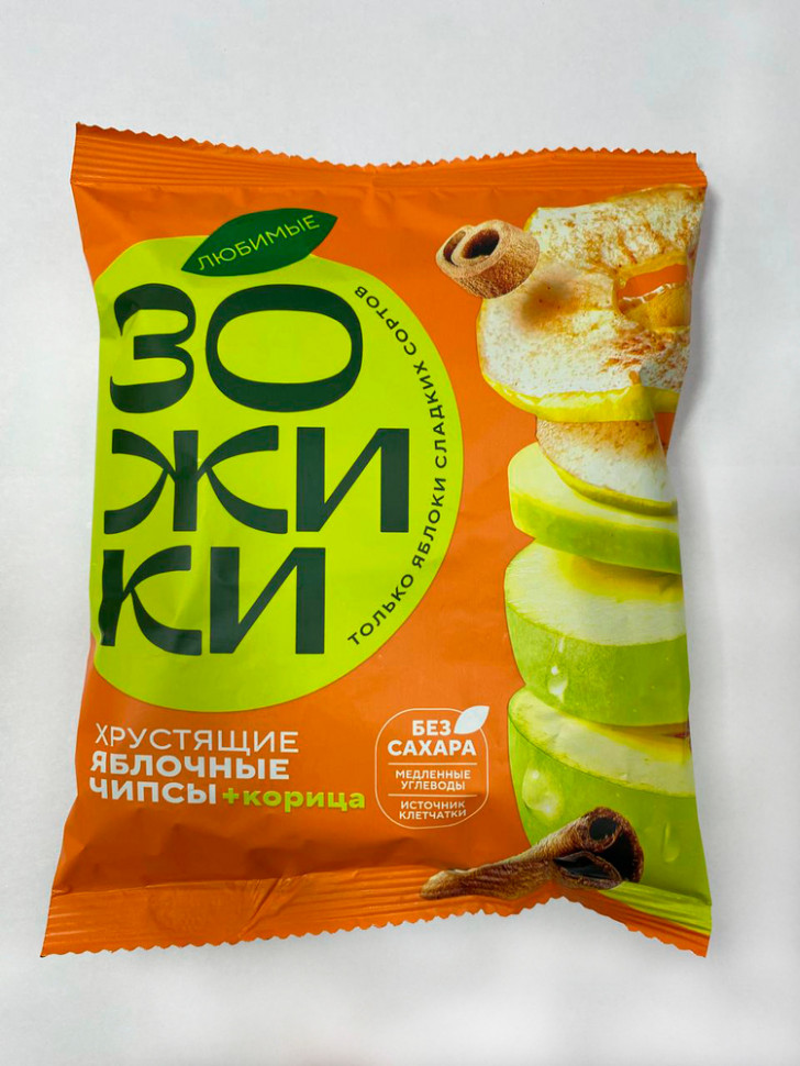  Зожики Яблочные+корица чипсы, 25г  в Славянск-на-Кубани