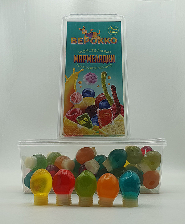 №2 Жевательный мармелад Лампочки, 250г      в Славянск-на-Кубани